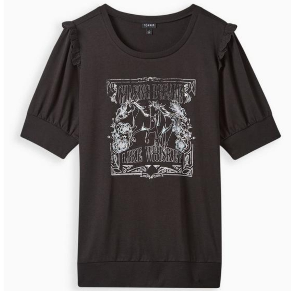 Torrid Graphic Classic Fit Lightweight French Terry Short Sleeve Sweatshirt